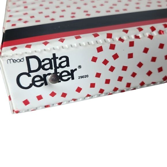 Vintage Mead Data Center Binder 29020 90s Y2K Red White Black - Picture 4 of 12